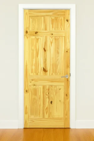 Internal Knotty Pine 6 Panel Door Unfinished B Graded Stock