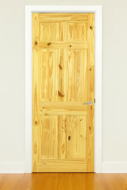 Internal Knotty Pine 6 Panel Door Unfinished B Graded Stock