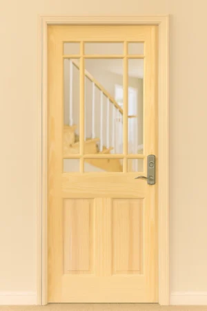 Internal Clear Pine Glazed Door Unfinished B Graded Stock