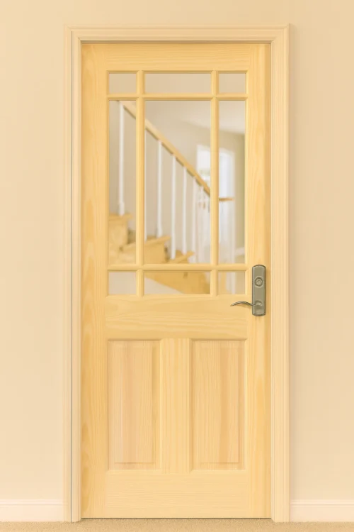 Internal Clear Pine Glazed Door Unfinished B Graded Stock