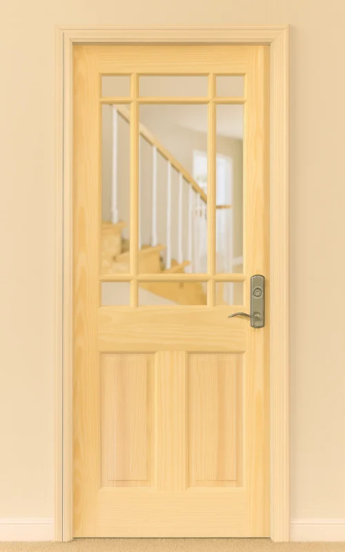 Internal Clear Pine Glazed Door Unfinished B Graded Stock