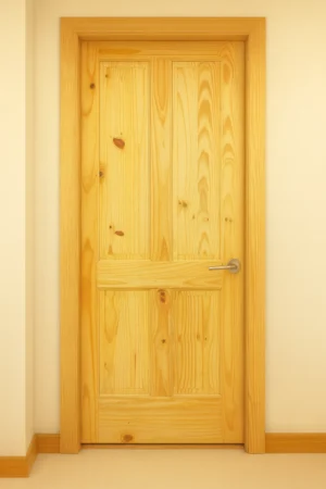 Internal Knotty Pine 4 Panel Door Unfinished B Graded Stock