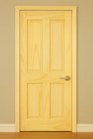 Internal Clear Pine 4 Panel Door Unfinished B Graded Stock