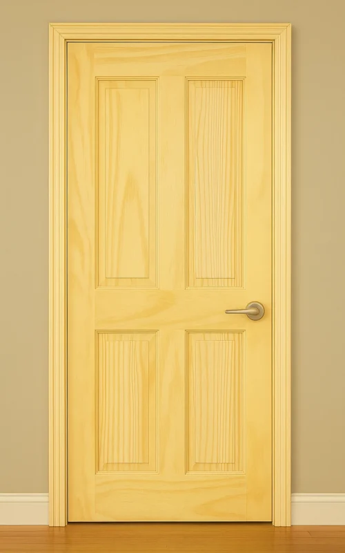 Internal Clear Pine 4 Panel Door Unfinished B Graded Stock
