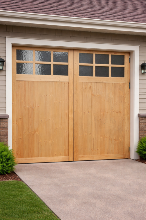 LPD External Redwood Garage Glazed Pair Doors