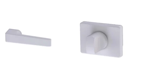 Ironmongery Nolita Matt White Handle Hardware Pack Or Thumb turn Privacy pack