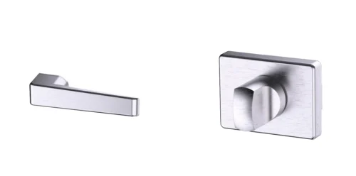 Ironmongery Nolita Satin Chrome Handle Hardware Pack Or Thumb Turn Privacy pack