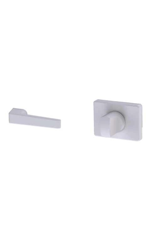 Ironmongery Nolita Matt White Handle Hardware Pack Or Thumb turn Privacy pack