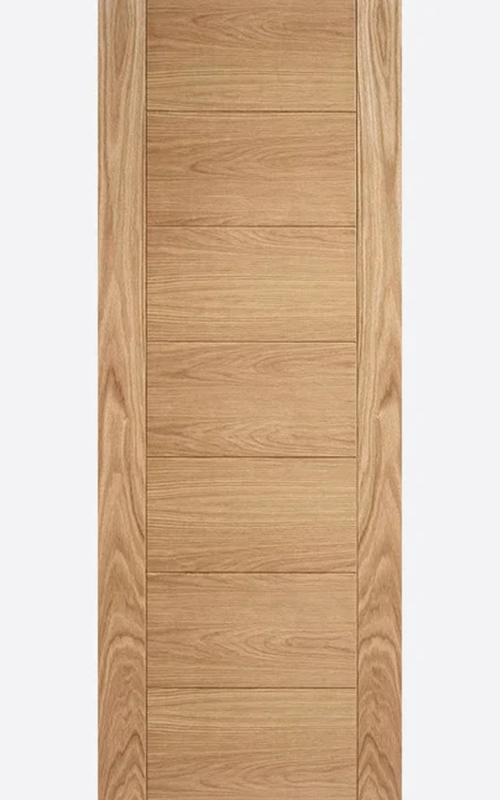 LPD Internal Oak Carini 7 Panel Pre Finished Vancouver Style Door Brand New