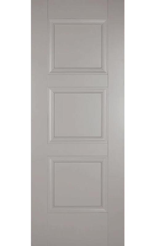 LPD Internal Grey Amsterdam 3 Panel Primed Door Brand New Free Delivery