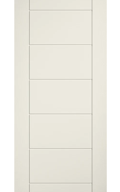 LPD Laminate Ivory White Linear Pre Finished Door Brand New Free Delivery