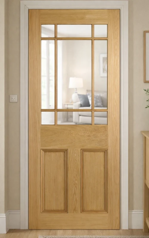 LPD Internal Downham Unglazed 9 Light Oak Brand New