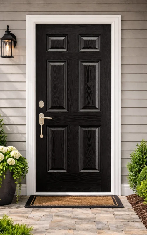 LPD GRP Colonial 6P Pre-Finished Black Front Face White Inside Face and Edges