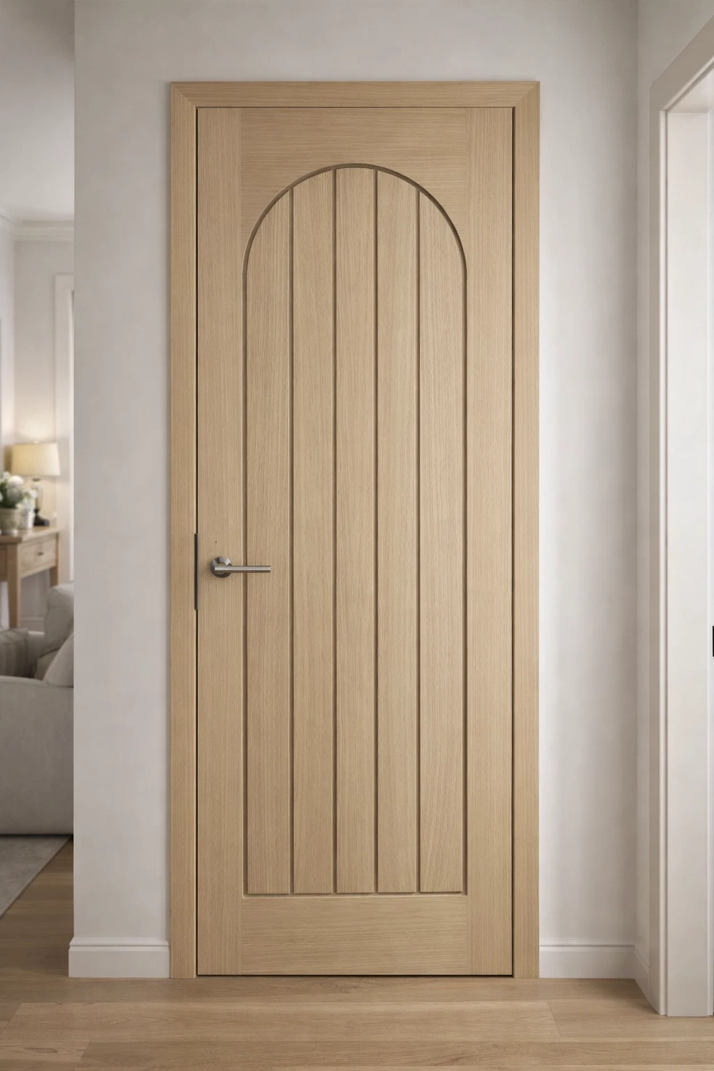 Internal Blonde Oak Mexicano Curved Top Glazed, Arched Top Prefinished B Grade - Image 6