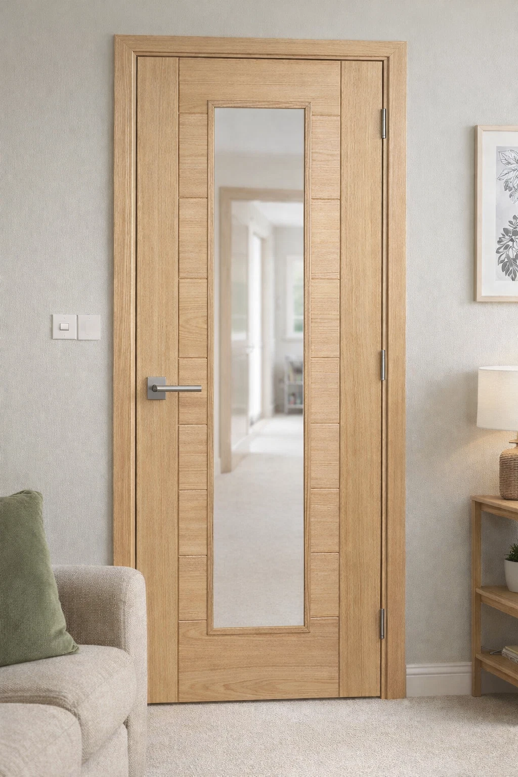 LPD Internal Vancouver Oak Pre Finished Long Light Clear Glazed B Graded Stock