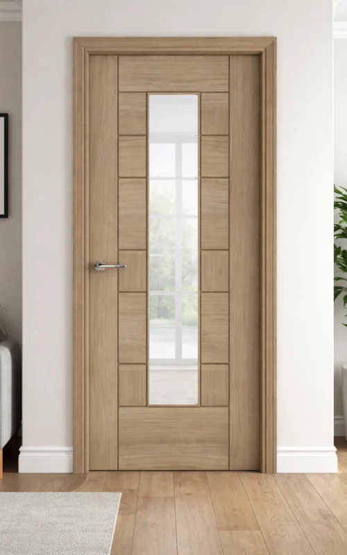 LPD Light Grey Edmonton Prefinished In Standard, Fire Door, Glazed Brand New