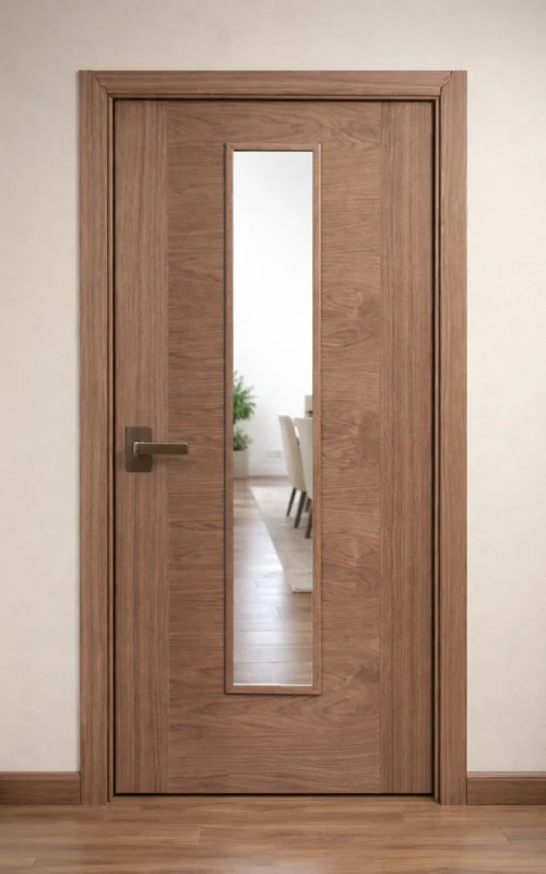 LPD Internal Sofia Walnut 1L Pre Finished Clear Glazed Door B Graded Stock