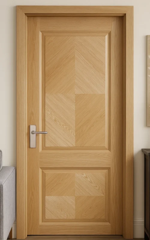 LPD Internal Oak Madrid Pre Finished 2 Panel Solid Doors Brand New