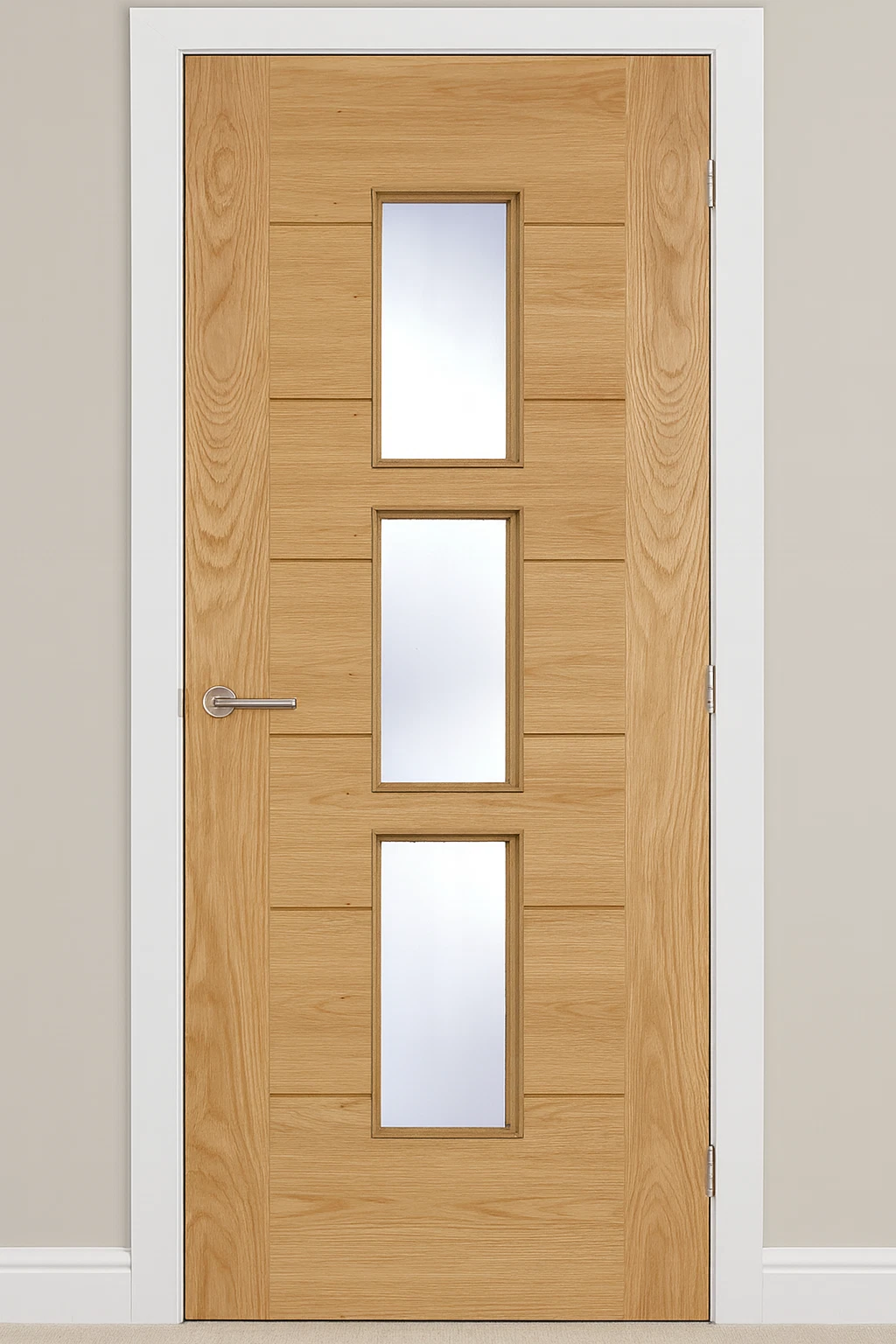 LPD Internal Oak Hampshire Ladder Style Door In Standard, Fire Door Or Glazed - Image 2