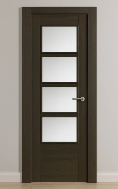 LPD Internal Smoked Oak Vancouver Solid 4 Light Glazed Doors