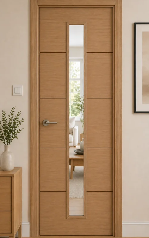 LPD Internal Oak Lite Pre Finished 5 Panel Ladder Style Solid Doors Brand New