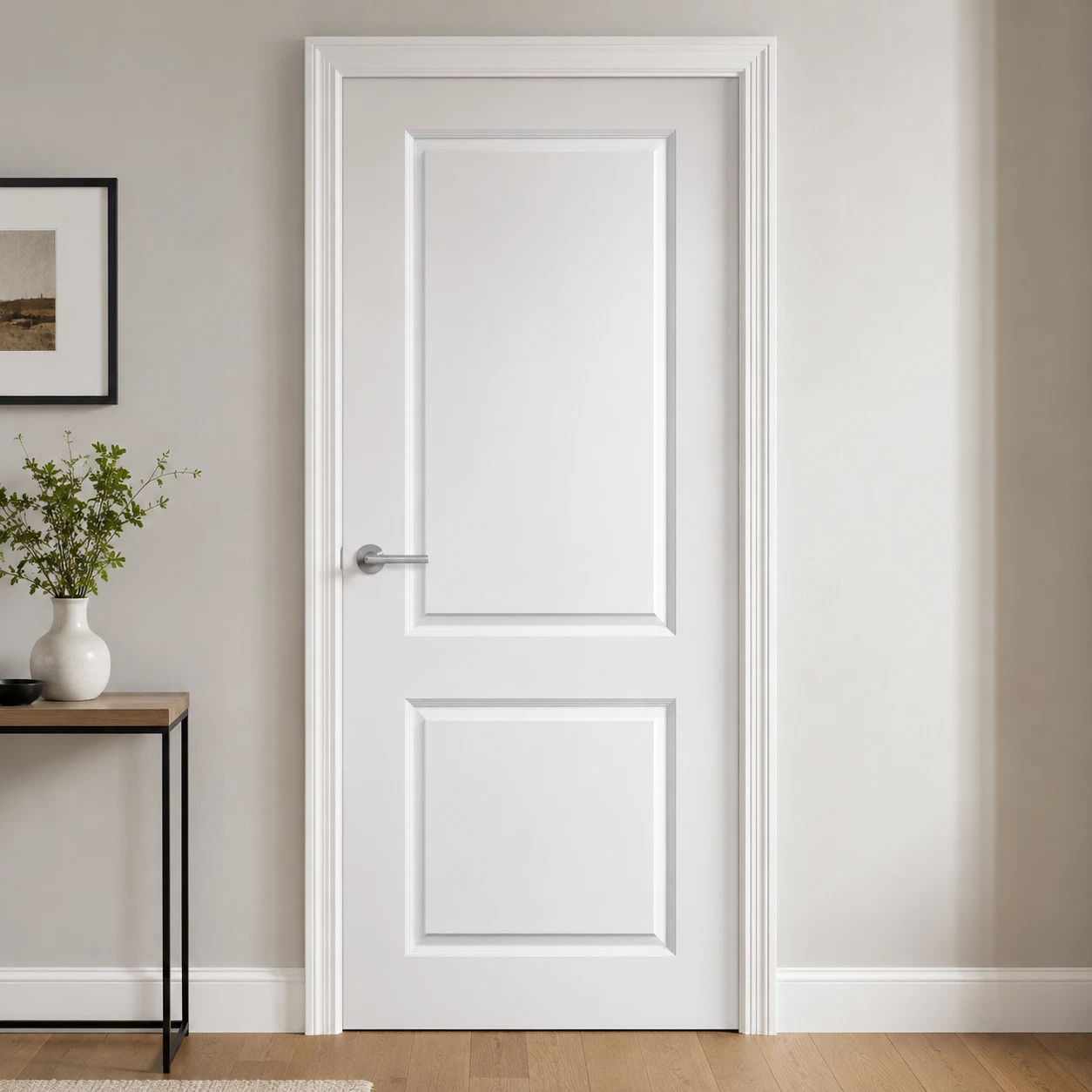 LPD White Moulded Smooth 2 Panel Primed Standard Or FD30 Or Glazed Brand New