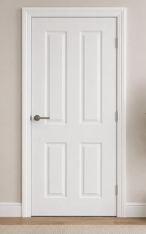 LPD White Moulded Textured 4 Panel Primed Standard Or FD30 Or Glazed Brand New