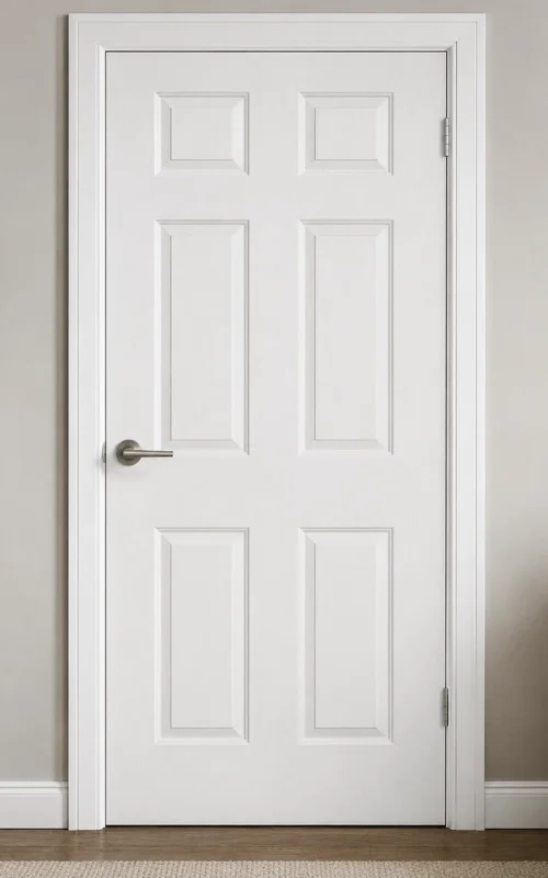 LPD White Textured 6 Panel Primed Standard, FD30 & Glazed Internal Door
